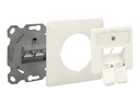 Delock Modular Wall Outlet flush mount 2 Port Cat.6A LSA