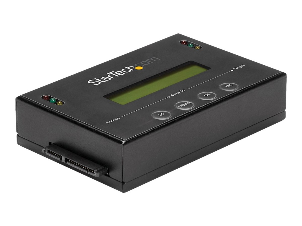 [SATDUP11] StarTech.com 2,5 / 3,5 SATA / SSD Festplatten Duplikator / Eraser - Festplatten Kopierstation mit 14 GB/s Duplizier-Geschwindigkeit - Festplattenduplikator - 2 Schächte (SATA-600)