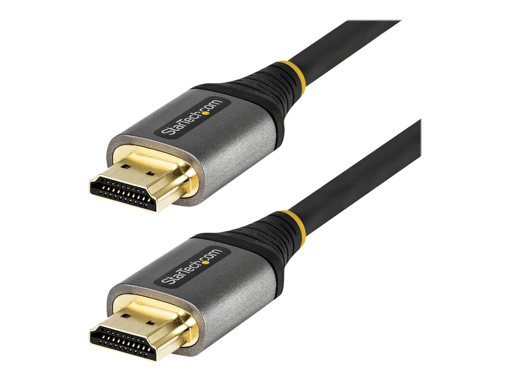 StarTech.com Startech 0,5m Premium High Speed HDMI Kabel mit Ethernet - 4K HDMI - Premium Hochgeschwindigkeit - HDMI-Kabel mit Ethernet - HDMI männlich zu HDMI männlich - 50 cm - abgeschirmt - Grau, Schwarz - passiv, Unterstützung für 4K60Hz (3840 x 2160)