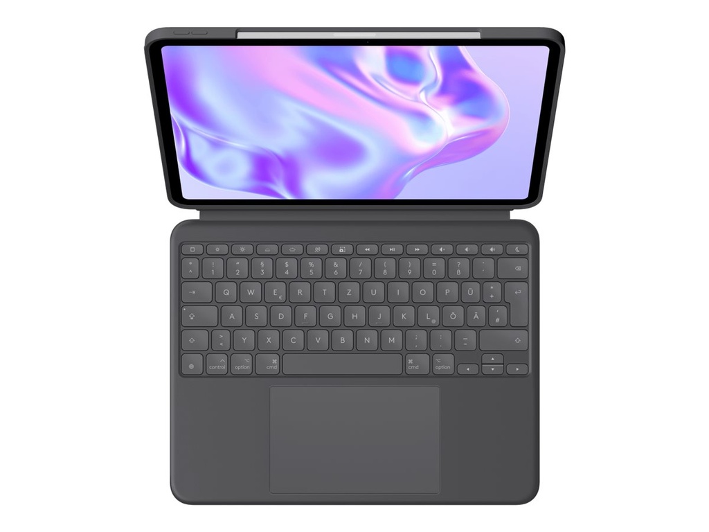 Logitech Combo Touch - Tastatur und Foliohülle - mit Trackpad - hinterleuchtet - Apple Smart connector - QWERTZ - Deutsch - Graphite - für Apple 13-inch iPad Pro (M4)