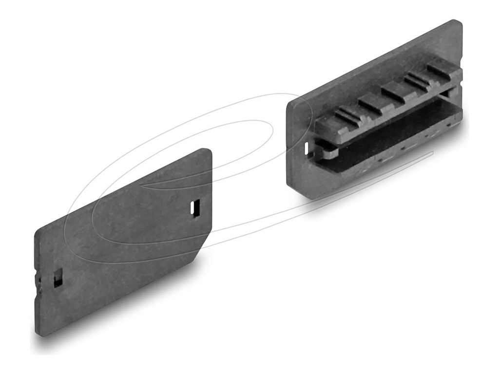 Delock Schutzumschlag - für USB Typ-E Schlüssel A oder Schlüssel B weiblich - Schwarz (Packung mit 10)