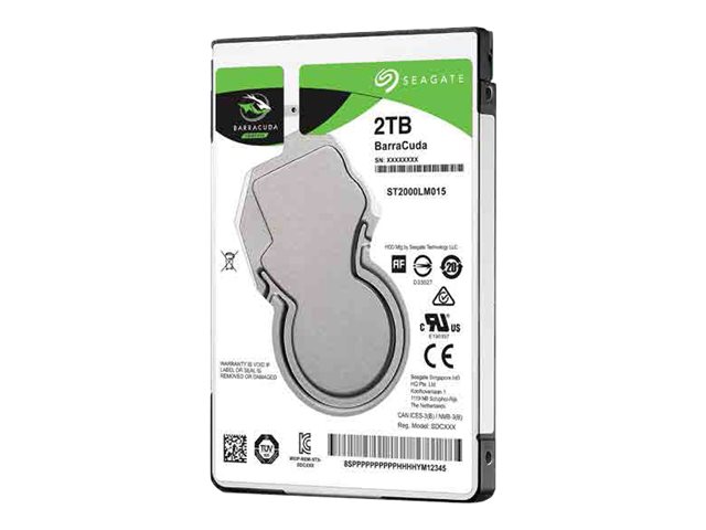 Seagate Barracuda Guardian ST2000LM015 2,5" SATA 2.000 GB - Festplatte - 5.400 rpm 5,6 ms - Intern USB 2.0