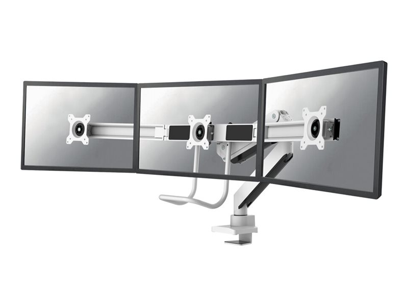 Neomounts NM-D775DX3 - Befestigungskit - Voll beweglich - für 3 LCD-Anzeigen - Aluminium - weiß - Bildschirmgröße: 43.2-61 cm (17"-24")