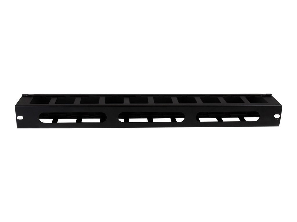 StarTech.com 1 HE 19 Rangierpanel / Kabelordner Kabelmanagement mit Abdeckung - Server Finger Kabelkanal - Kabelführungsplatte für Schaltschrank - 1U - 48.3 cm (19")