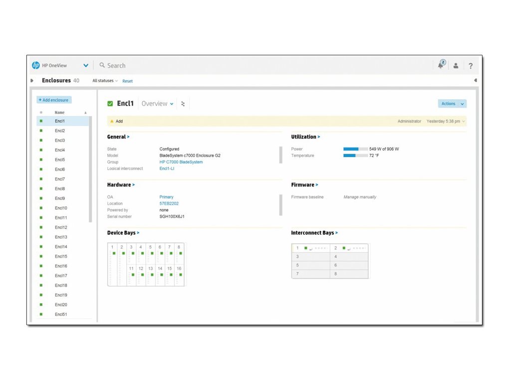 HPE OneView with iLO Advanced Flexible License