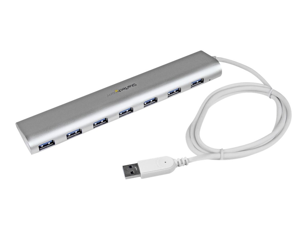 StarTech.com 7 Port kompakter USB 3.0 Hub mit eingebautem Kabel