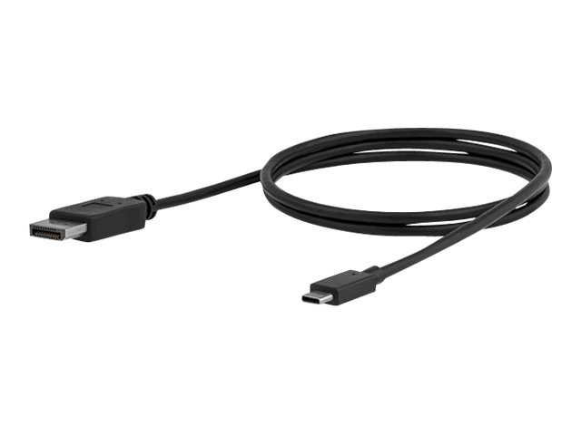 StarTech.com 3ft/1m USB C to DisplayPort 1.2 Cable 4K 60Hz, USB-C to DisplayPort Adapter Cable HBR2, USB Type-C DP Alt Mode to DP Monitor Video Cable, Compatible with Thunderbolt 3, Black - USB-C Male to DP Male (CDP2DPMM1MB)