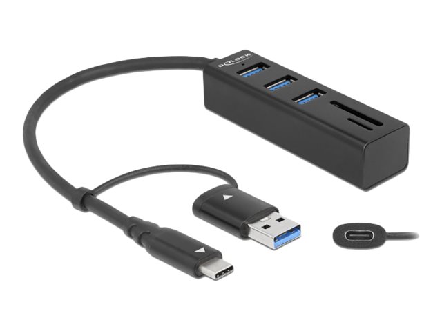 Delock Hub - 3 x USB 3.2 Gen 1 + 1 x USB-C 3.2 Gen 1