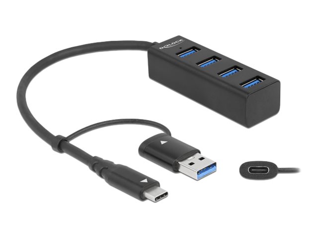 Delock Hub - 4 x USB 3.2 Gen 1 + 1 x USB-C
