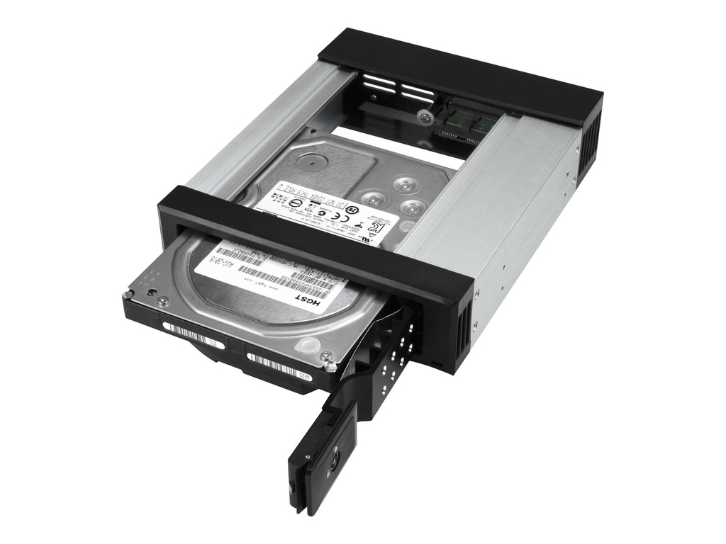 StarTech.com Startech 5,25 auf 3,25 Festplatten Wechselrahmen - für 3,5 SATA/SAS Laufwerke - Trägerlos - SAS/SATA Backplane - Laufwerksschachtadapter - 5,25" bis 3,5" (13.3 cm to 8.9 cm)