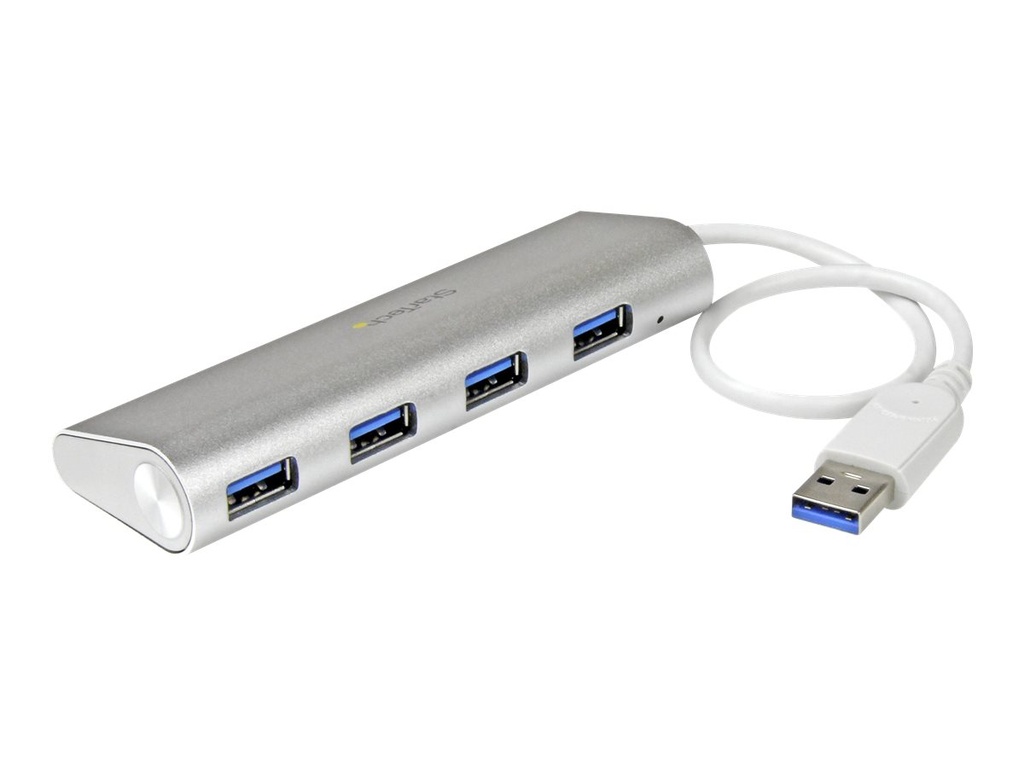 StarTech.com Startech 4 Port kompakter USB 3.0 Hub mit eingebautem