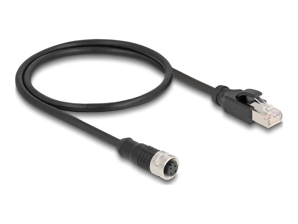 Delock Netzwerkkabel - M12 (4-polig) (W) zu RJ-45 (M)