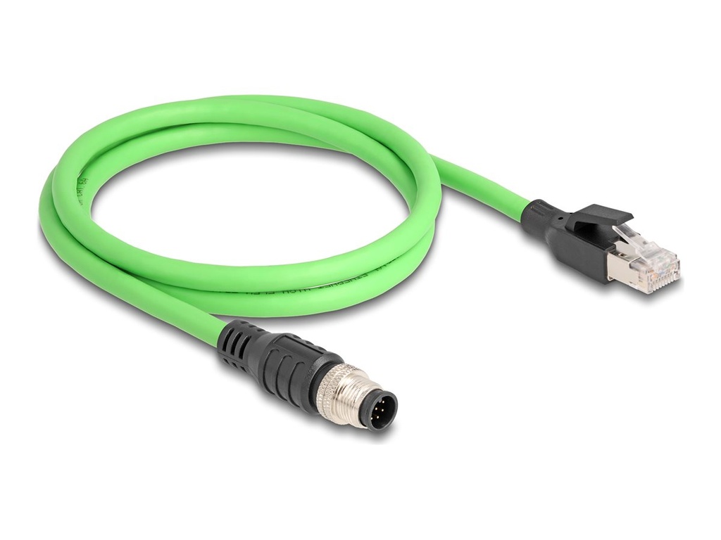 Delock Netzwerkkabel - 8-polig M12 (M) zu RJ-45 (M)