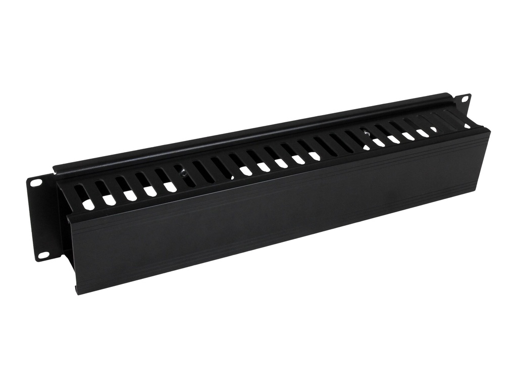 [CMDUCT2U] StarTech.com 2 HE 19 Rangierpanel / Kabelordner Kabelmanagement mit Abdeckung - Server Finger Kabelkanal - Kabelführungsplatte für Schaltschrank - Schwarz - 2U - 48.3 cm (19")