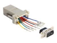Delock Adapter Sub-D 9 Pin male > RJ45 female assembly kit - Serieller Adapter - RJ-45 (W)