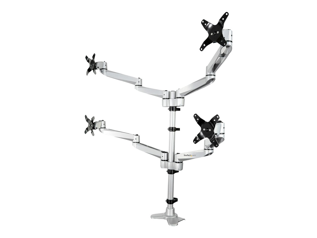 StarTech.com ARMQUADPS Monitorhalterung (für 4 Monitore, für bis zu 27 " VESA Bildschirme, vier vollbewegliche Monitorarme)