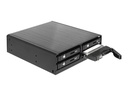 Delock 5.25" Mobile Rack for 4 x 2.5" SATA HDD / SSD - Gehäuse für Speicherlaufwerke mit Lüfter - 2.5" (6.4 cm)