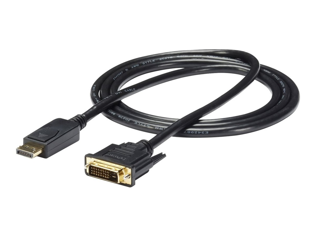 StarTech.com StarTech DisplayPort to DVI Cable - 6ft / 2m - 1920 x 1200 - M/M – DP to DVI Adapter Cable – Passive DisplayPort Monitor Cable (DP2DVI2MM6)