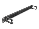 Delock Cable Management Brush Strip with 2 hooks - Kabelführungspanel mit Bürste - Schwarz - 1U - 48.3 cm (19")