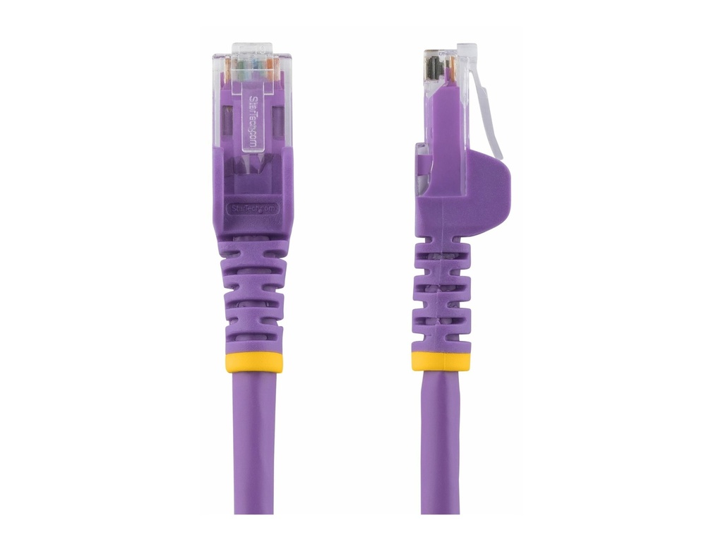 StarTech.com 1.5m CAT6 Ethernet Cable, 10 Gigabit Snagless RJ45 650MHz 100W PoE Patch Cord, CAT 6 10GbE UTP Network Cable w/Strain Relief, Purple, Wiring is UL Certified/TIA - Category 6 - 24AWG (N6PATC150CMPL)