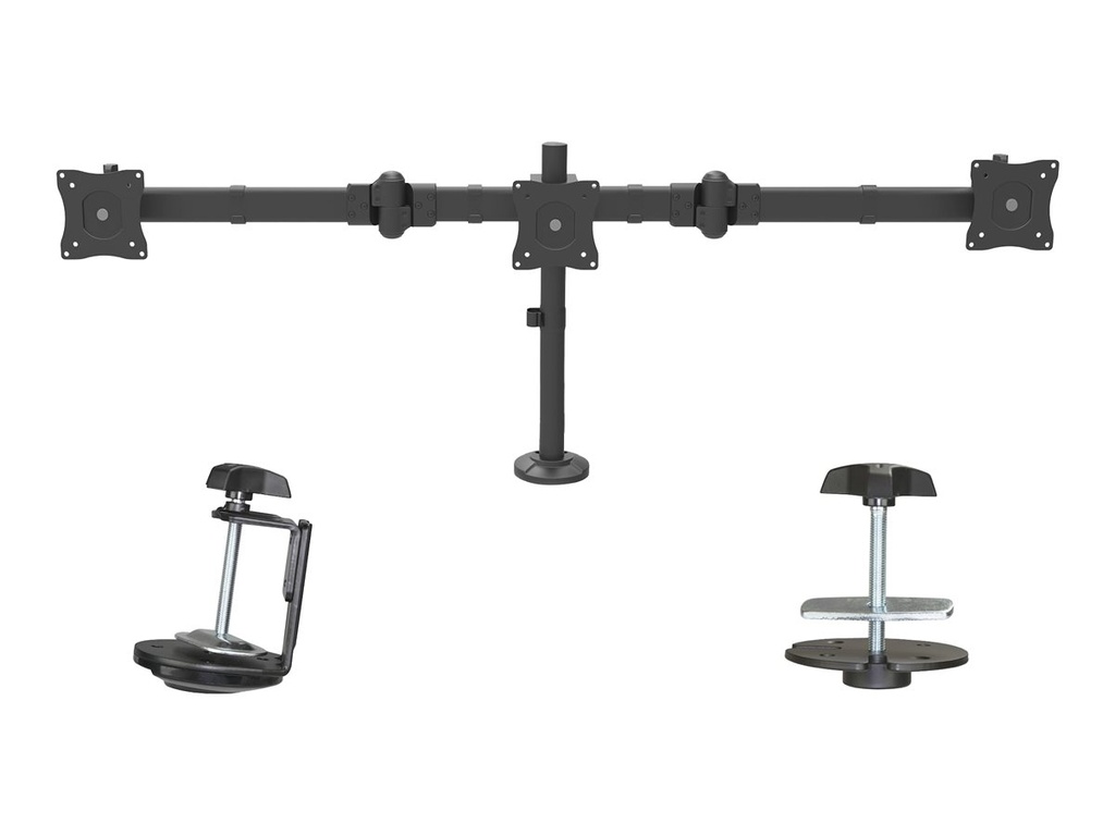StarTech.com Startech 3 Monitor Schreibtischhalterung - Ergonomischer VESA Monitorarm für 3 Monitore bis zu 27" - Gelenkig, höhenverstellbar - Neig/Schwenk/Drehfunktion - Schreibtischklemme/Tülle (ARMTRIO)