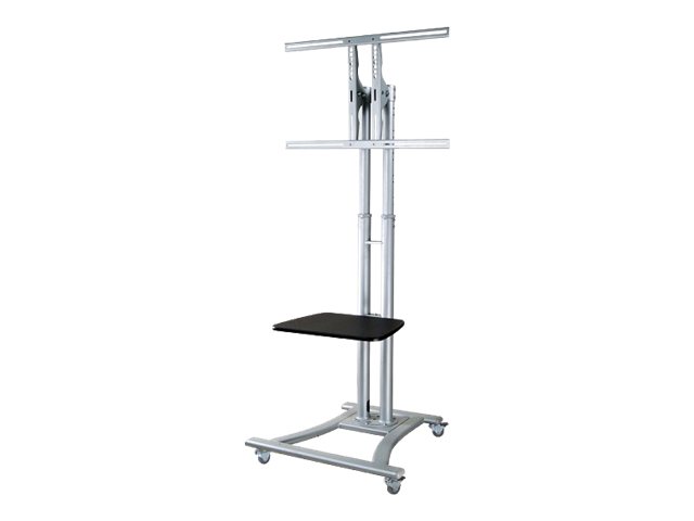 Neomounts Mobile Monitor/TV Floor Stand PLASMA-M1800E - Aufstellung - für Flachbildschirm - Silber - Bildschirmgröße: 68.6-152.4 cm (27"-60")