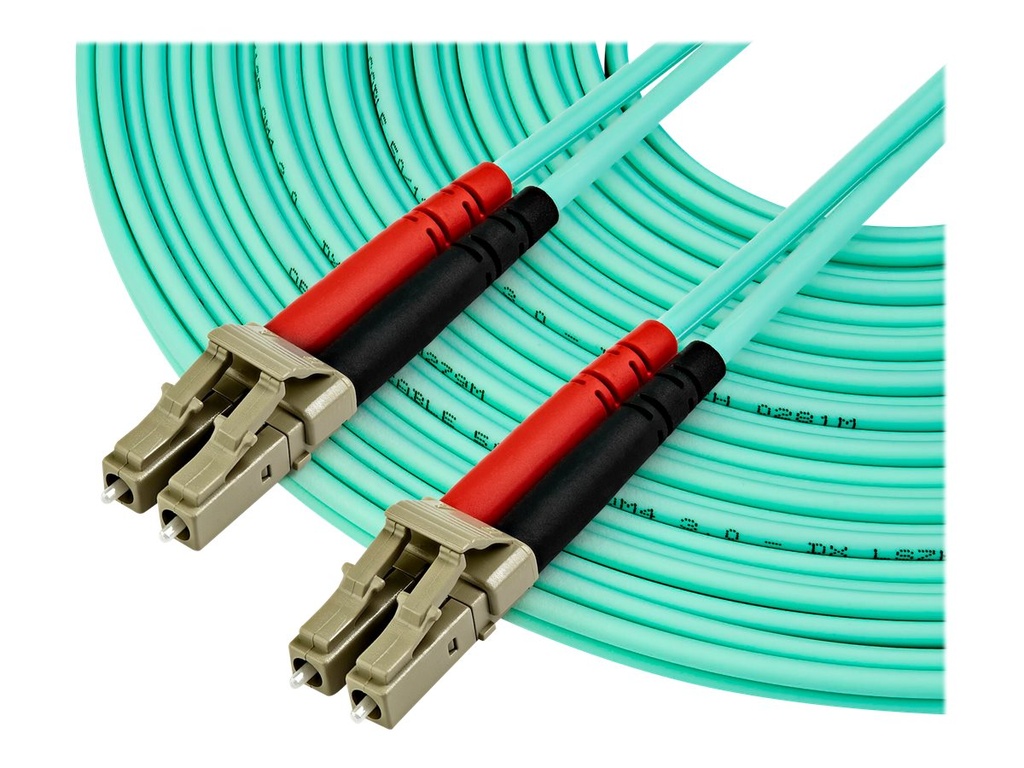 StarTech.com 10 m LC auf LC OM4 Multimode Glasfaserkabel, LWL Patchkabel - Patch-Kabel - LC Multi-Mode (M)