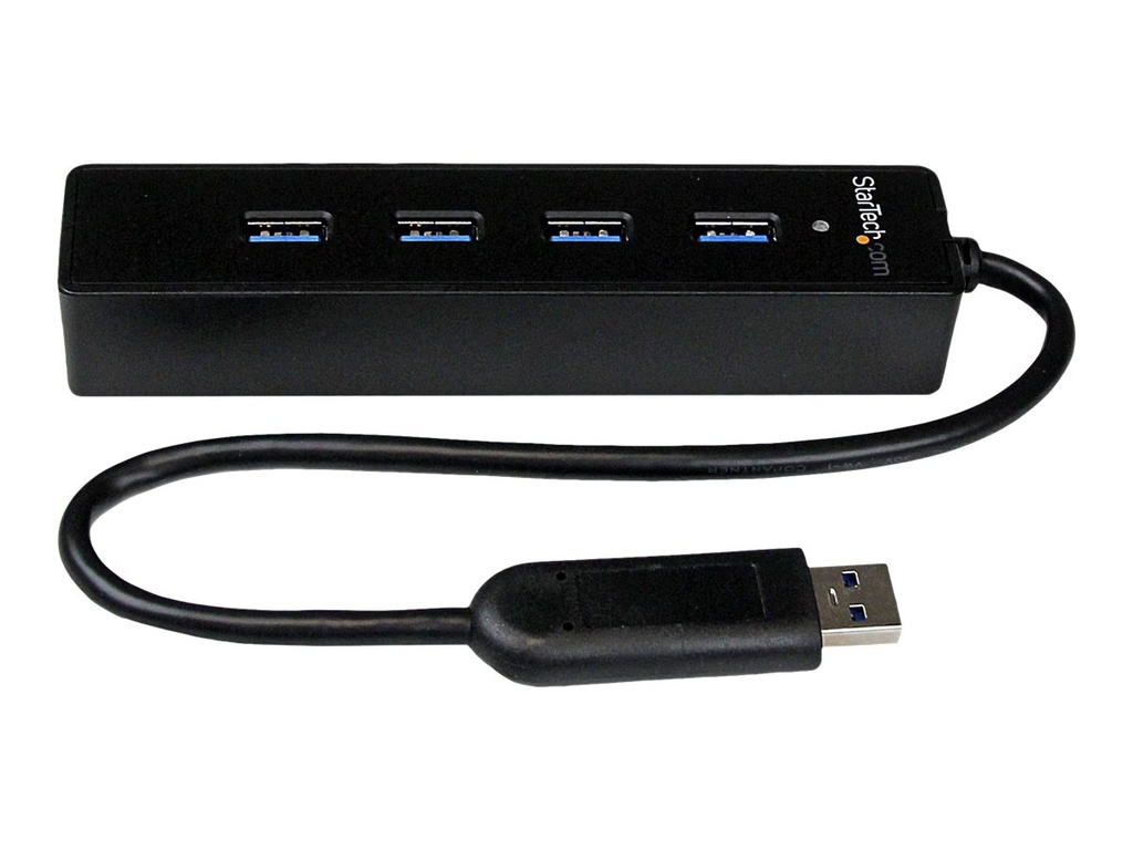 [ST4300PBU3] StarTech.com Startech 4 Port USB 3.0 SuperSpeed Hub - Schwarz