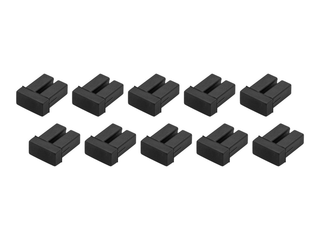 StarTech.com LC SFP Staubschutzkappen - 10 Stck. - LWL-Schutzkappen - SFP Kappe - Schutzumschlag - Schwarz (Packung mit 10)