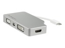 StarTech.com Aluminium Reise A/V Adapter 4-in-1 USB-C auf VGA, DVI, HDMI oder mDP - USB Type-C Adapter - 4K - Videoadapter - USB-C männlich zu HD-15 (VGA)
