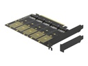 Delock PCI Express x16 Card to 5 x internal M.2 Key B / SATA