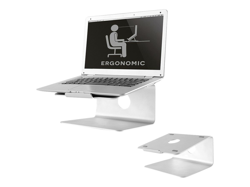 Neomounts NSLS050 - Aufstellung - für Notebook - Gebürstetes Aluminium - Silber - Bildschirmgröße: 25.4-43.2 cm (10"-17")