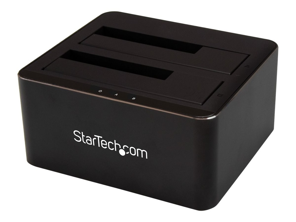 StarTech.com Dual-Bay USB 3.0 to SATA Hard Drive Docking Station, USB Hard Drive Dock, External 2.53.5 SATA IIIIII, SSDHDD Docking Station, Hot-Swap Hard Drive Bays - Top-Loading - HDD-Dockingstation Schächte: 2 - 2.5", 3.5" (6.4 cm, 8.9 cm)