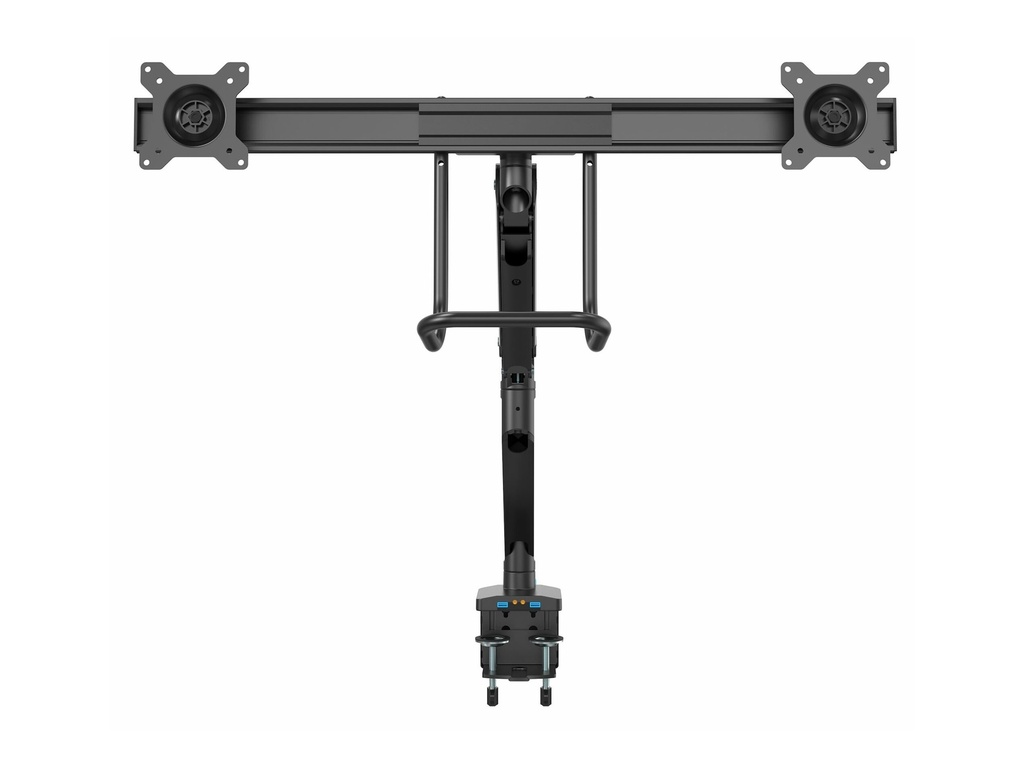 StarTech.com ARMSLIMDUAL2USB3 Monitorhalterung (dual Monitor, Synchronisierte Höhenverstellung, Tischklemme, VESA, 2x USB 3.0)