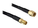 Delock Antennenverlängerungskabel - RP-SMA (M) - RP-SMA (W) - 2 m - Schwarz