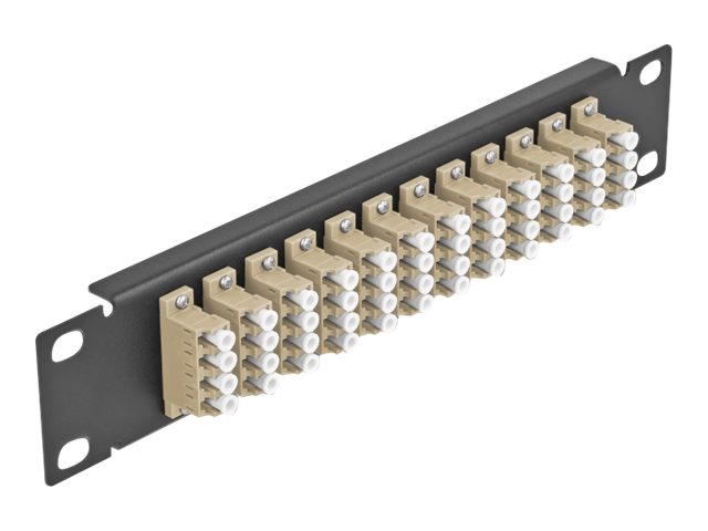 Delock Patch Panel - Schrankmontage - LC MM X 48 - Schwarz, beige - 1U - 25.4 cm (10")