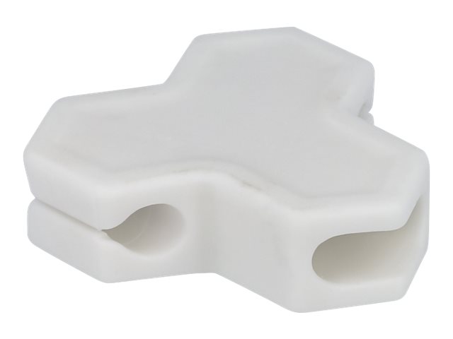 Delock Kabelhalter - Tisch montierbar, Oberfläche montierbar, geeignet für Wandmontage - weiß (Packung mit 2)