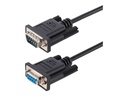StarTech.com StarTech 3m RS232 Serial Null Modem Cable, Crossover Serial Cable w/Al-Mylar Shielding, DB9 Serial COM Port Cable Female to Male, Compatible w/DTE Devices - Tool-Less Design w/Thumbscrews, Black, F/M (9FMNM-3M-RS232-CABLE)