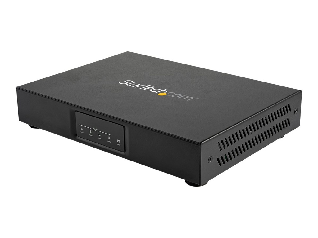 StarTech.com Videowand Controller (2x2, 4K 60Hz, HDMI 2.0, EDID, 1 In 4 Out Video Wall Verteiler, RS-232 Steuerung)