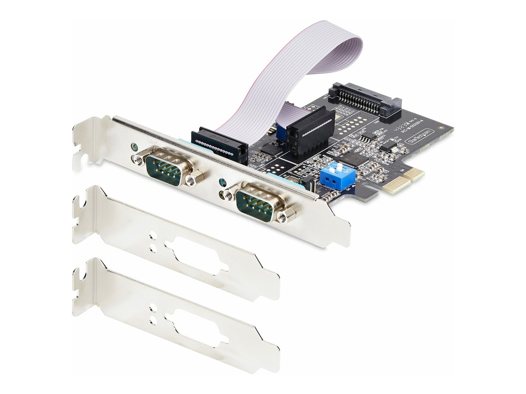StarTech.com 2-Port Serial PCIe Card, Dual-Port PCI Express to RS232/RS422/RS485 (DB9)