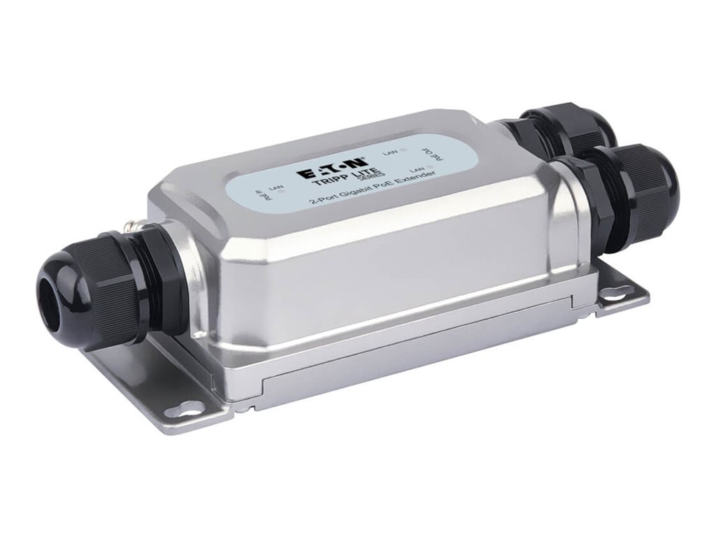 Eaton Tripp Lite Series 2Port Gigabit waterproof Hardened and vandal-proof PoE extender/Repeater, 95W in 2x 30W out, IP67 and IK10, 100M