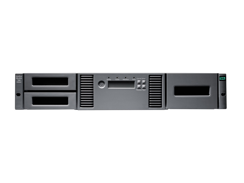 [P77036-B25] HPE StoreEver MSL2024 - Bandbibliothek - 288 TB / 720 TB - Steckplätze: 24 - LTO Ultrium (12 TB / 30 TB)