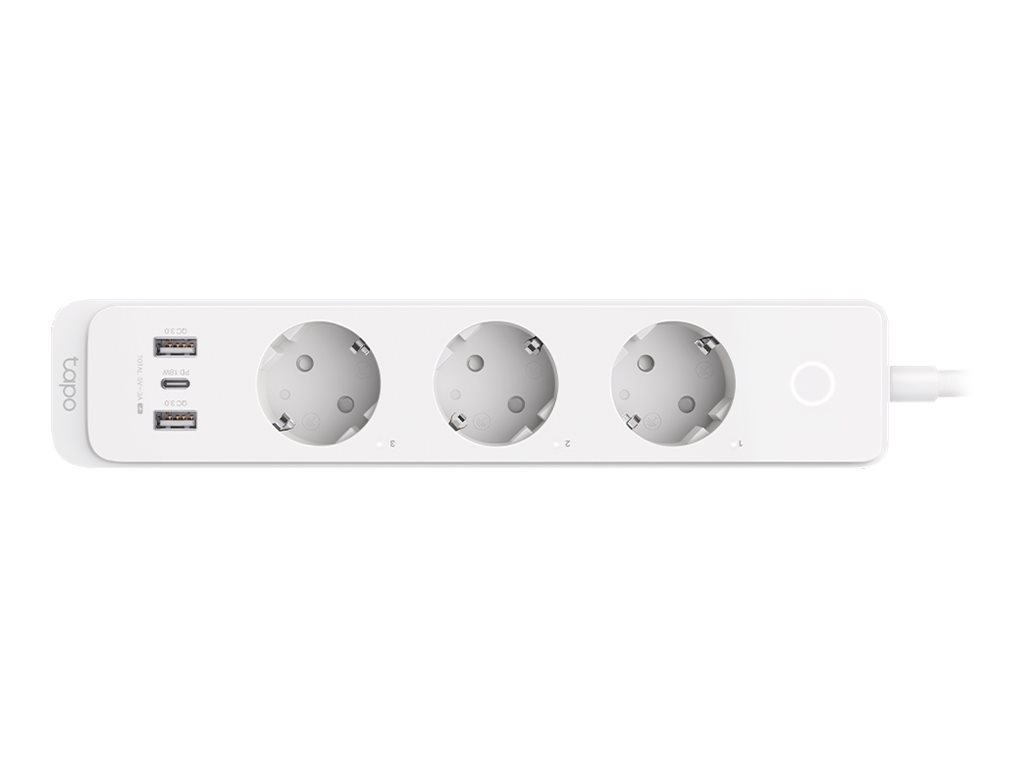 TP-LINK Tapo P300 V1 - Smart Power-Steckdosenleiste - Wechselstrom 220-240 V - 2300 Watt - Wi-Fi - Eingabe, Eingang Stromversorgung - Ausgangsanschlüsse: 6 (3 x Stromversorgung, 2 x USB, 24 pin USB-C)