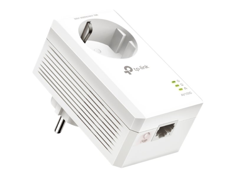 TP-LINK Powerline TL-PA7017P AV1000 Gigabit Passthrough - Powerline Adapter 1GbE, HomePlug AV (HPAV)