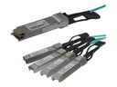 StarTech.com Startech AOC Breakout Cable for Cisco QSFP-4X10G-AOC10M, 15m/49ft 40G 1x QSFP+ to 4x SFP+ AOC Cable, 40GbE / 40Gbps QSFP Plus Transceiver Module Active Optical Fiber, C9300, C3850 - Lifetime Warranty (QSFP4X10AO15)