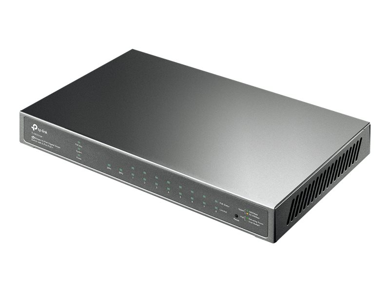 TP-LINK JetStream TL-SG2210P V3 - Switch - Smart - 8 x 10/100/1000 + 2 x SFP - Desktop - PoE (58 W)