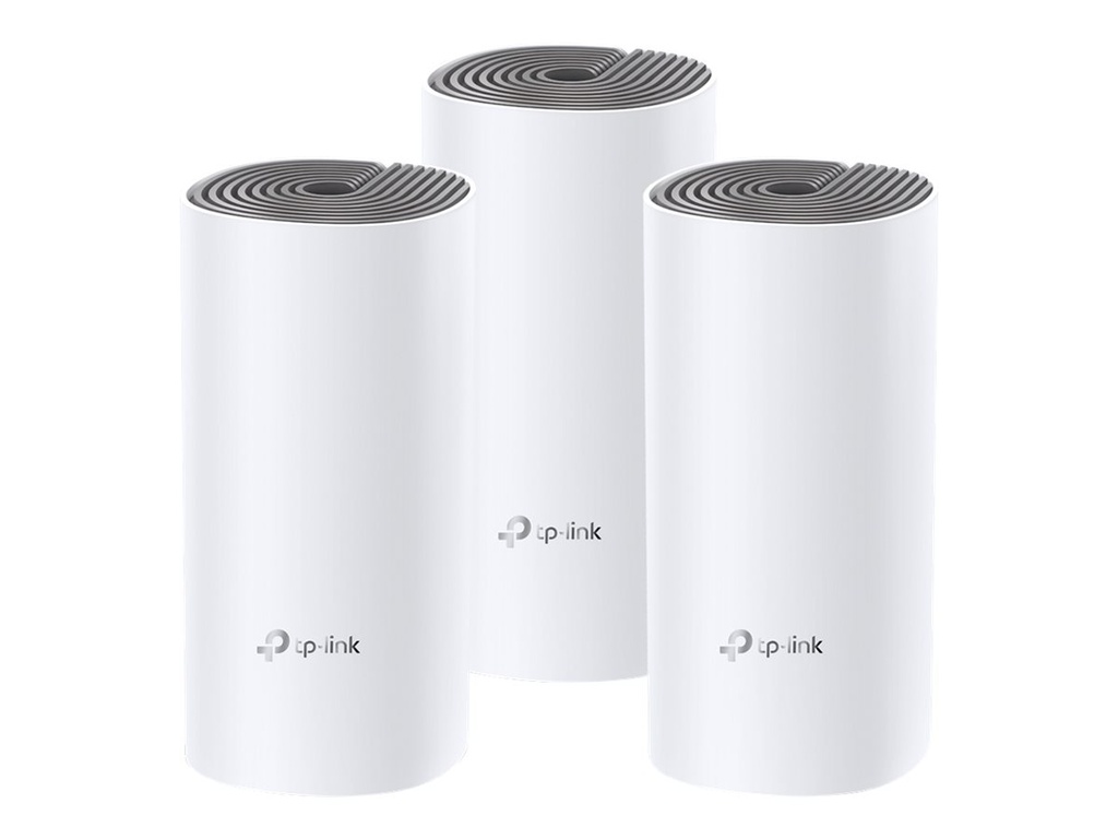 TP-LINK Deco E4 - WLAN-System - (3 Router) - Netz - Wi-Fi 5 - Dual-Band (Packung mit 3)