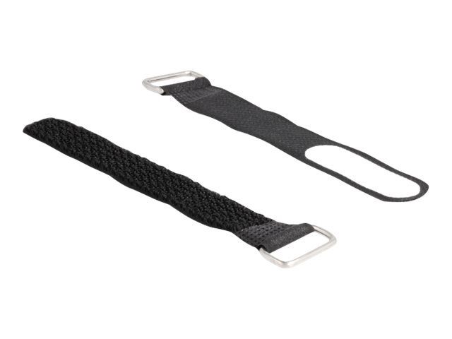 Delock Kabelbinder - mit Schlaufe und Beschriftungsfeld - 12.7 cm - Schwarz (Packung mit 5)