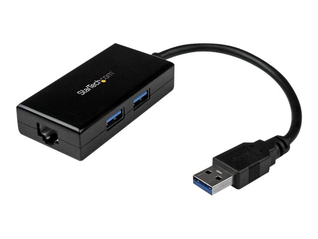[USB31000S2H] StarTech.com Startech USB 3.0 auf Gigabit Netzwerk Adapter mit 2 Port USB Hub - Native Treiber-Unterstützung (Windows, Mac und Chrome OS)