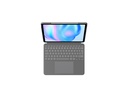 Logitech Combo Touch - Tastatur und Foliohülle - mit Trackpad - hintergrundbeleuchtet - Apple Smart connector - QWERTY - GB - Oxford Gray - für Apple 13-inch iPad Air (M2, M3)